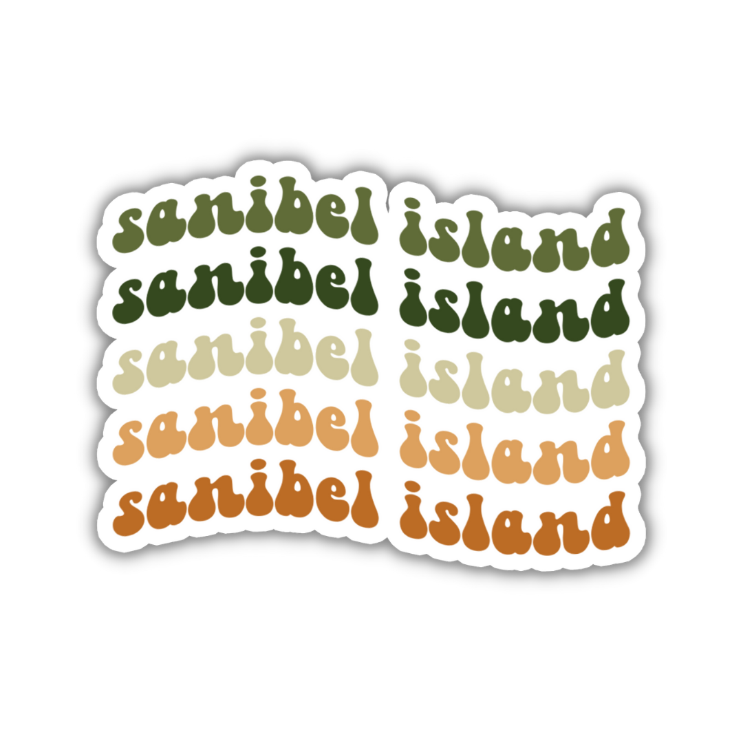 Sanibel Island Retro Sticker