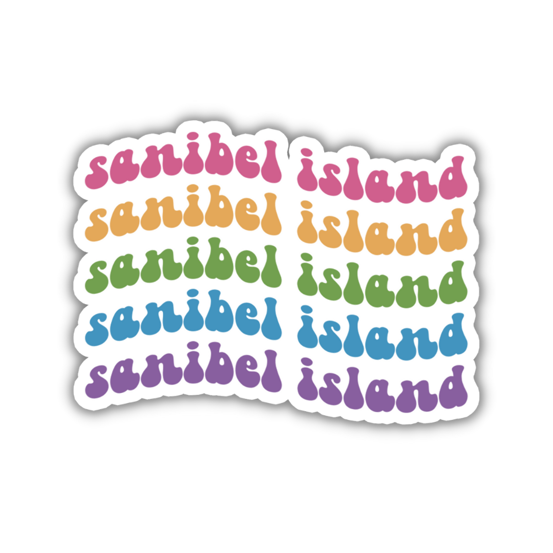 Sanibel Island Retro Sticker