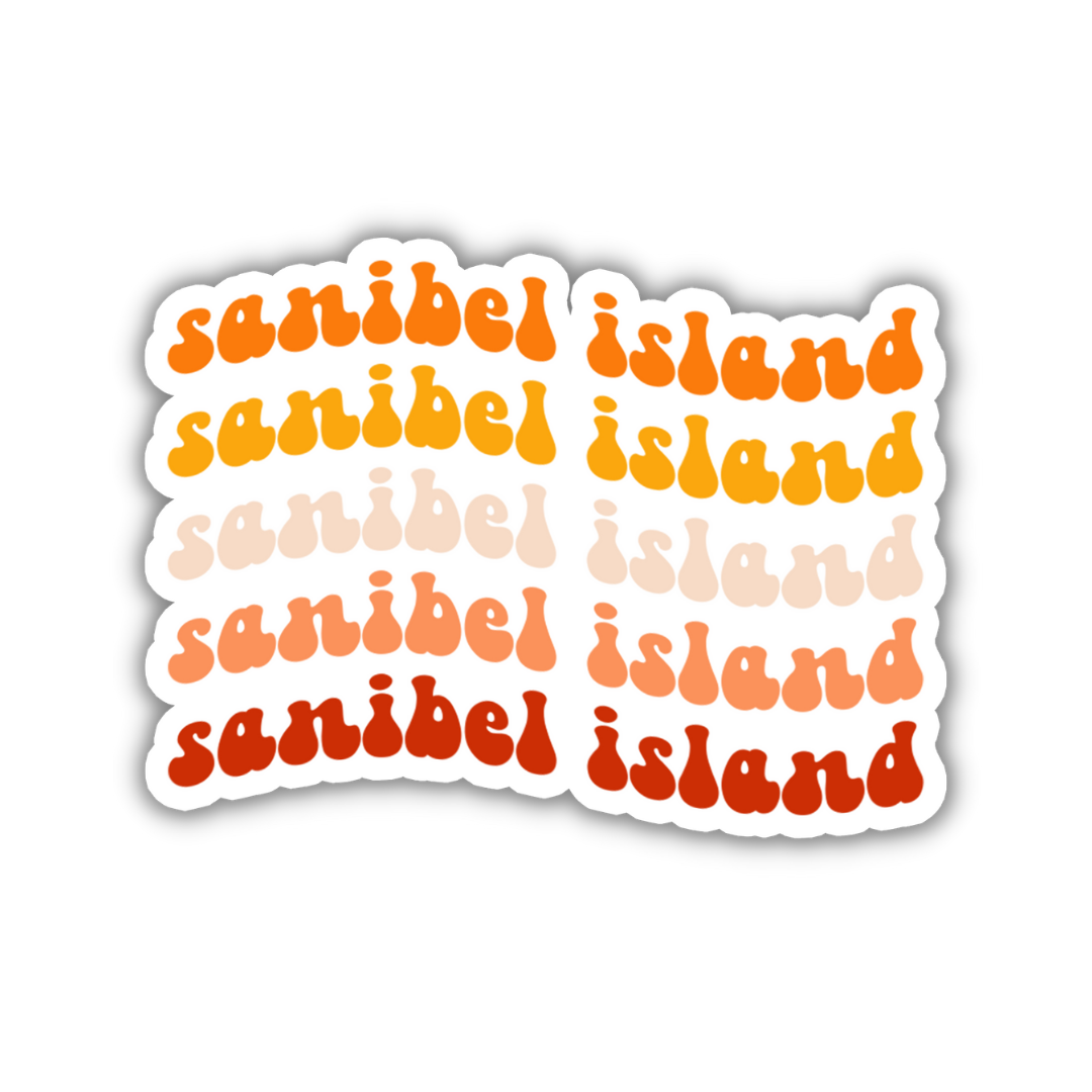 Sanibel Island Retro Sticker