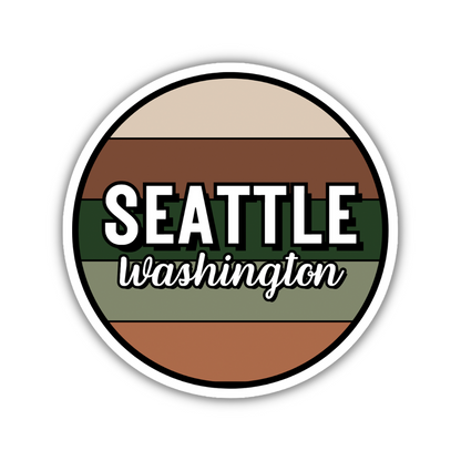 Seattle, Washington Circle Sticker