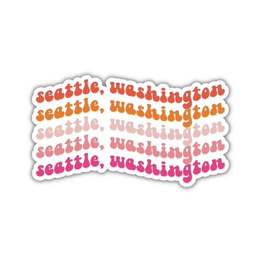 Seattle, Washington Retro Sticker