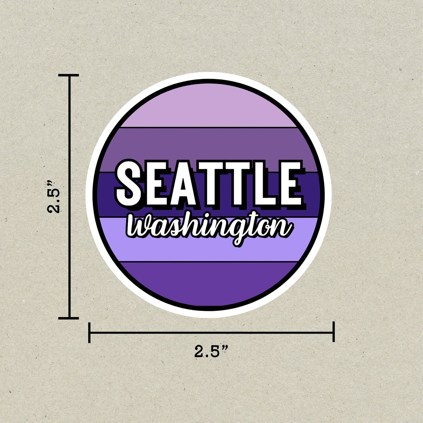 Seattle, Washington Circle Sticker