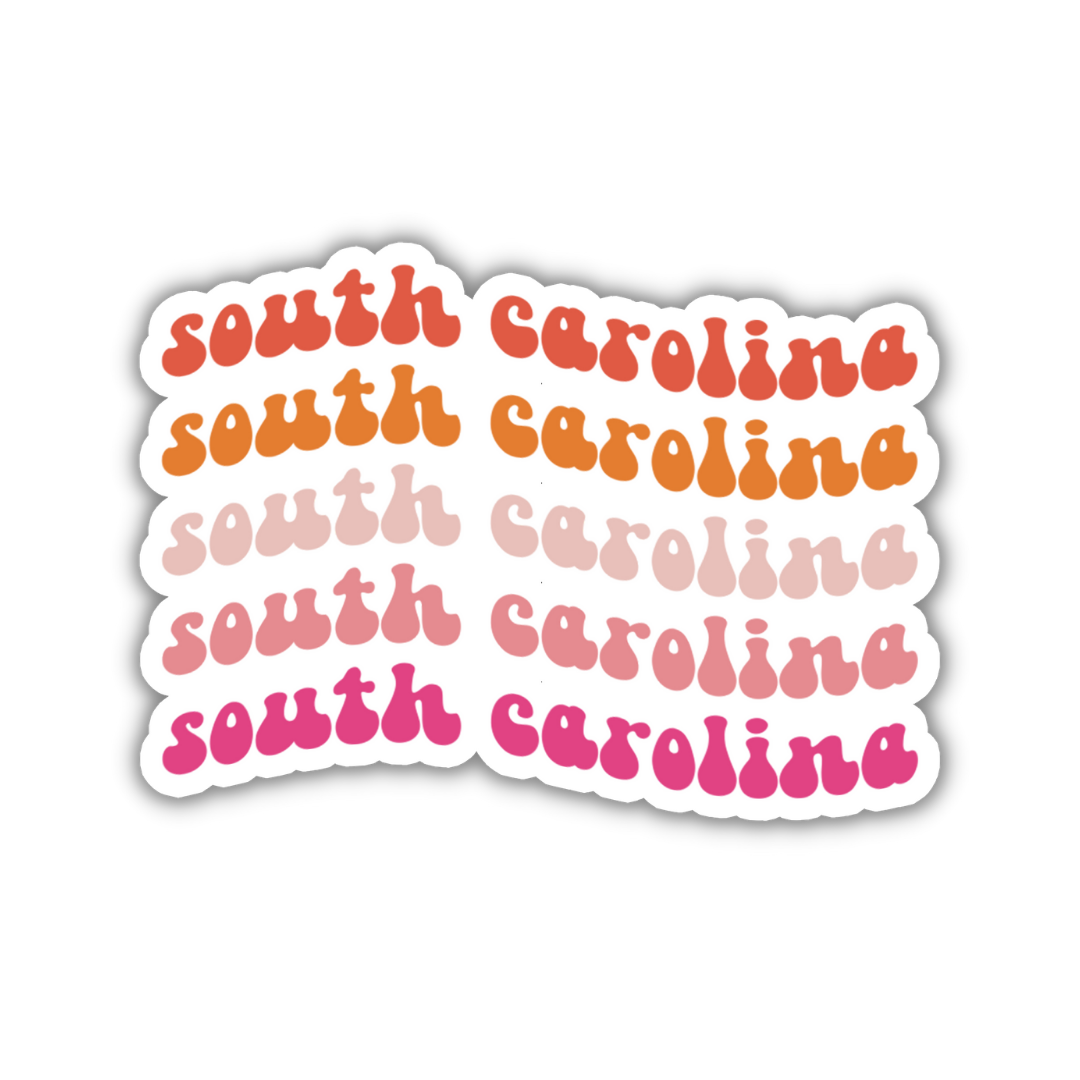South Carolina Retro Sticker
