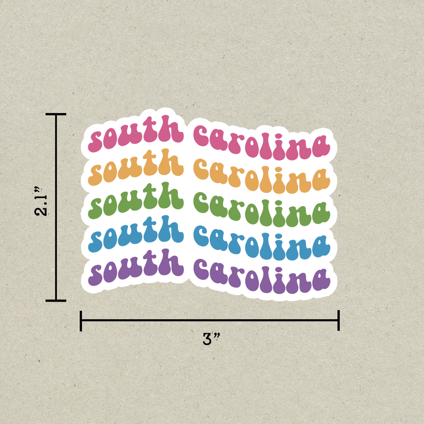 South Carolina Retro Sticker