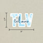 TLV Tel Aviv Airport Code Sticker