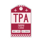 TPA Vintage Luggage Tag Sticker