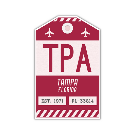 TPA Vintage Luggage Tag Sticker