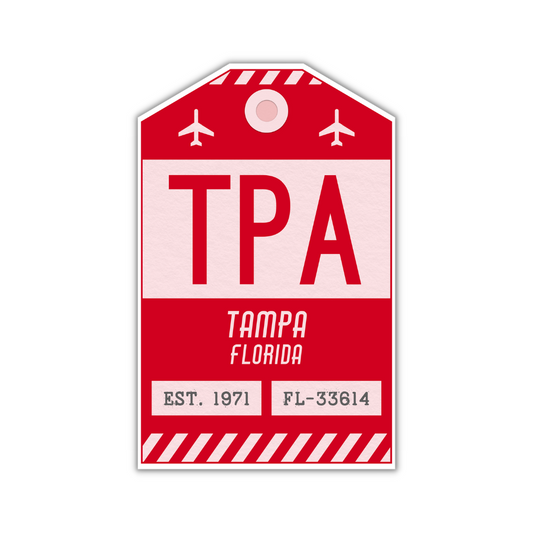 TPA Vintage Luggage Tag Sticker