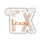 Texas State Code Sticker