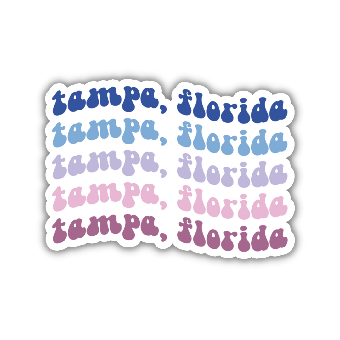 Tampa, Florida Retro Sticker