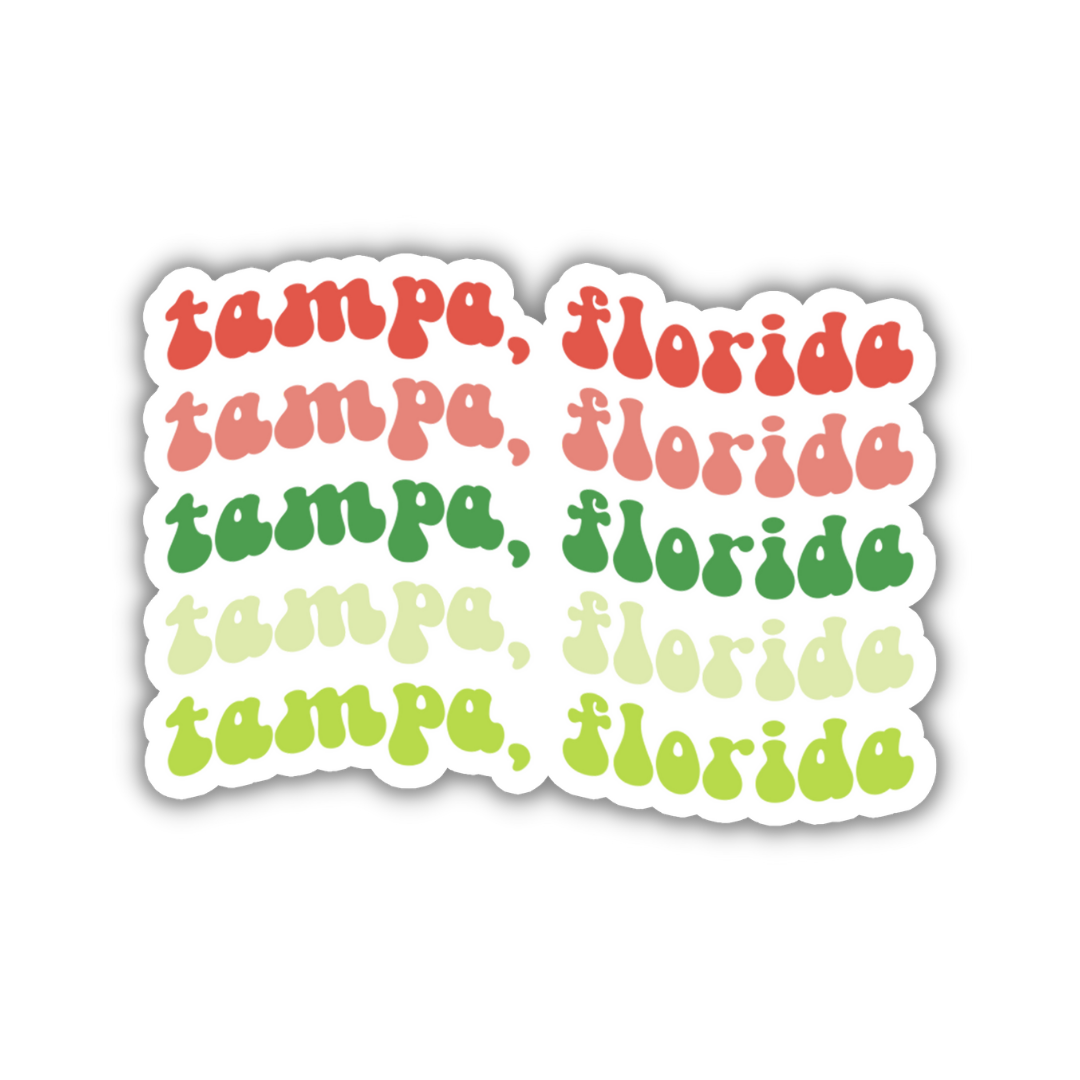 Tampa, Florida Retro Sticker