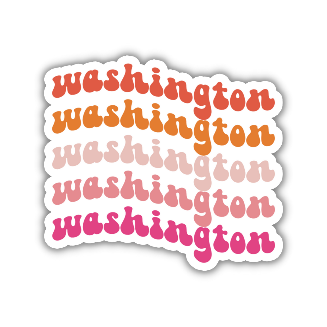 Washington Retro Sticker