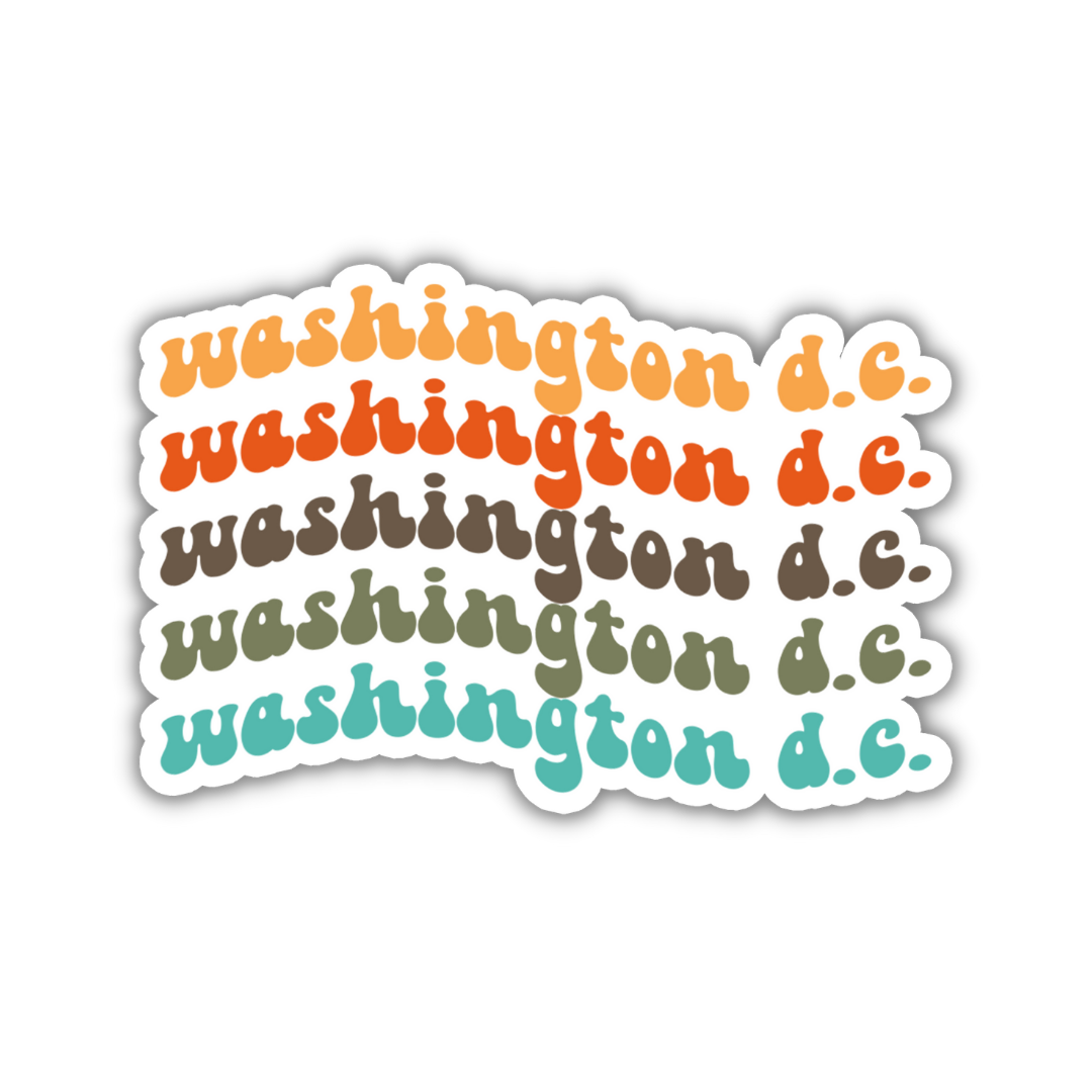 Washington D.C. Retro Sticker