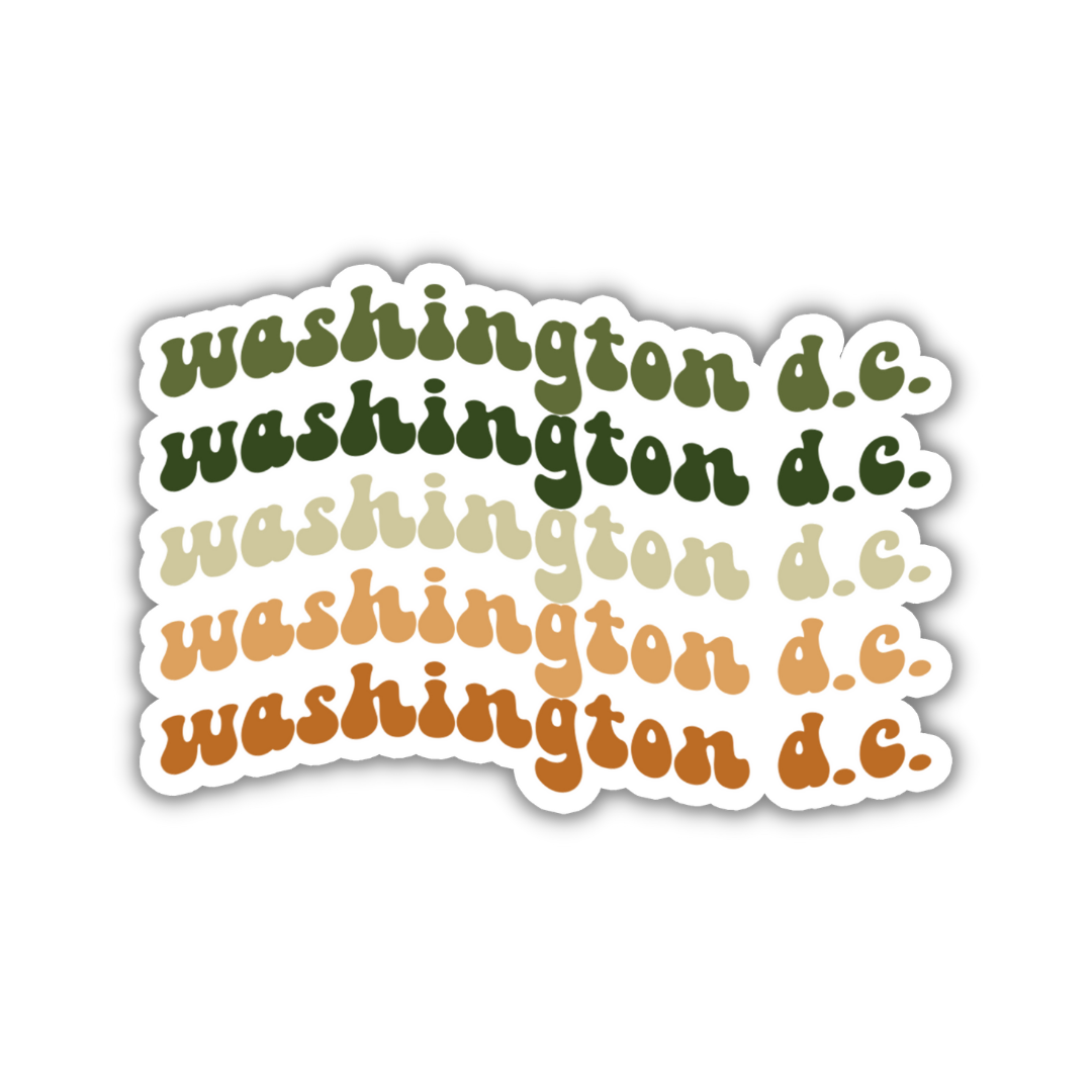 Washington D.C. Retro Sticker