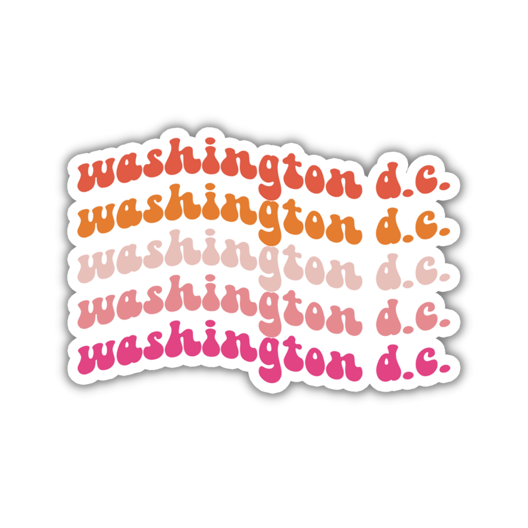 Washington D.C. Retro Sticker