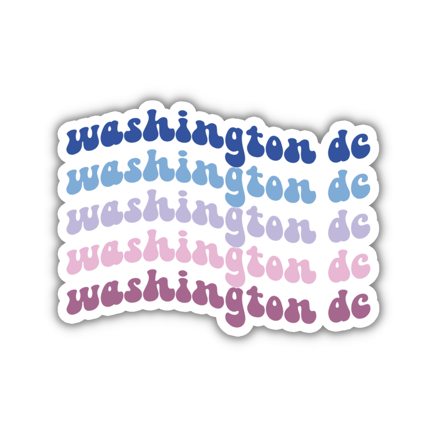 Washington D.C. Retro Sticker