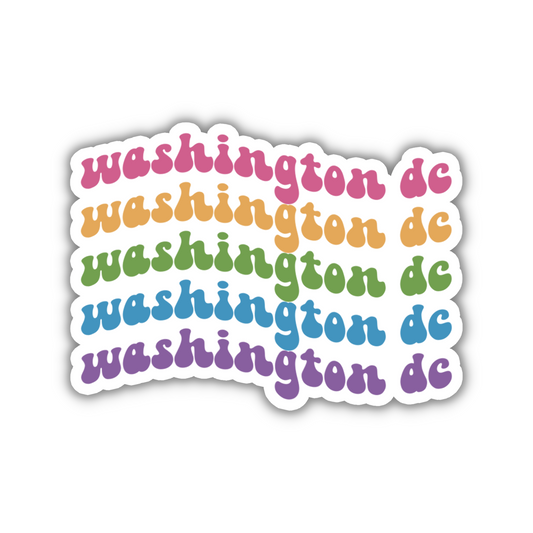 Washington D.C. Retro Sticker