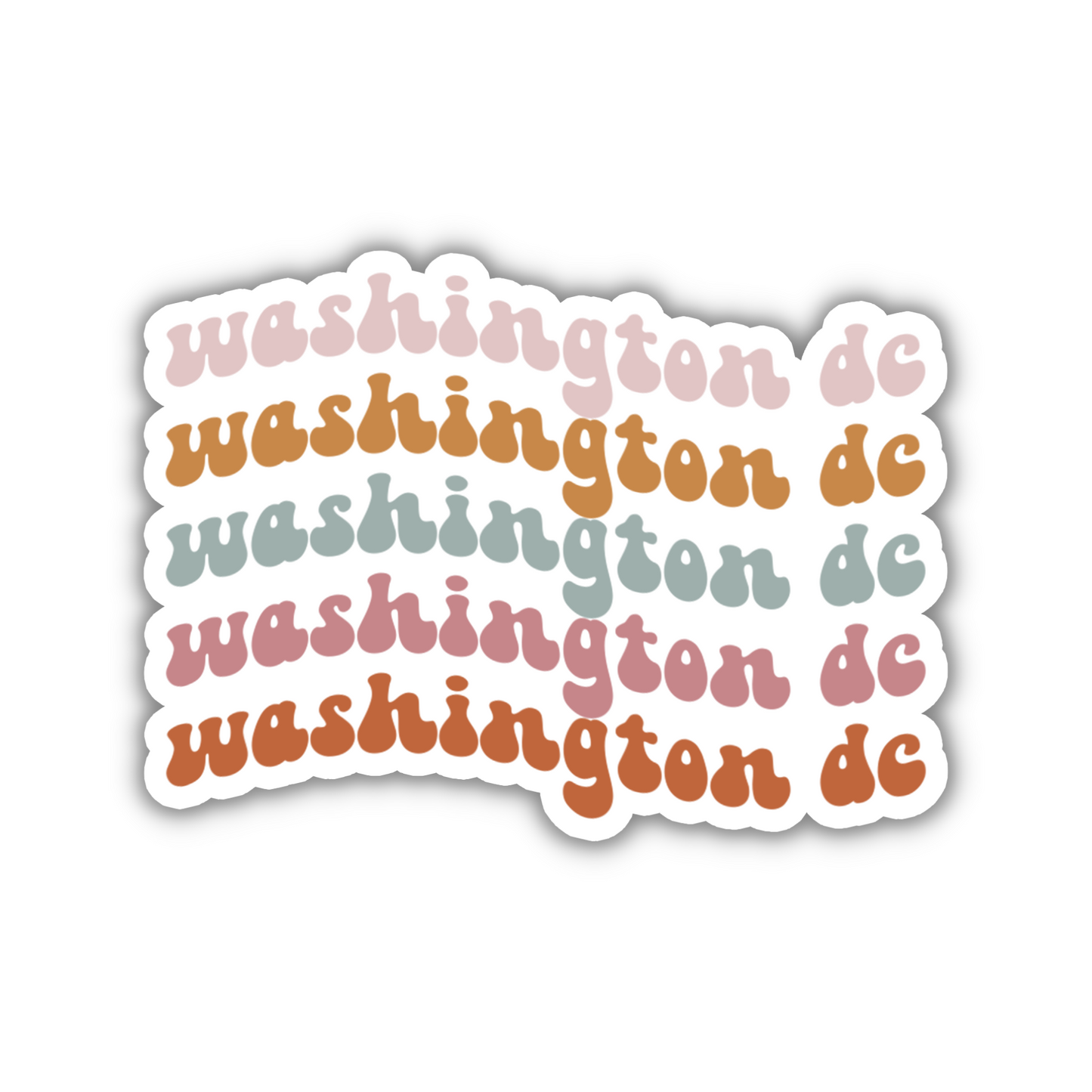 Washington D.C. Retro Sticker