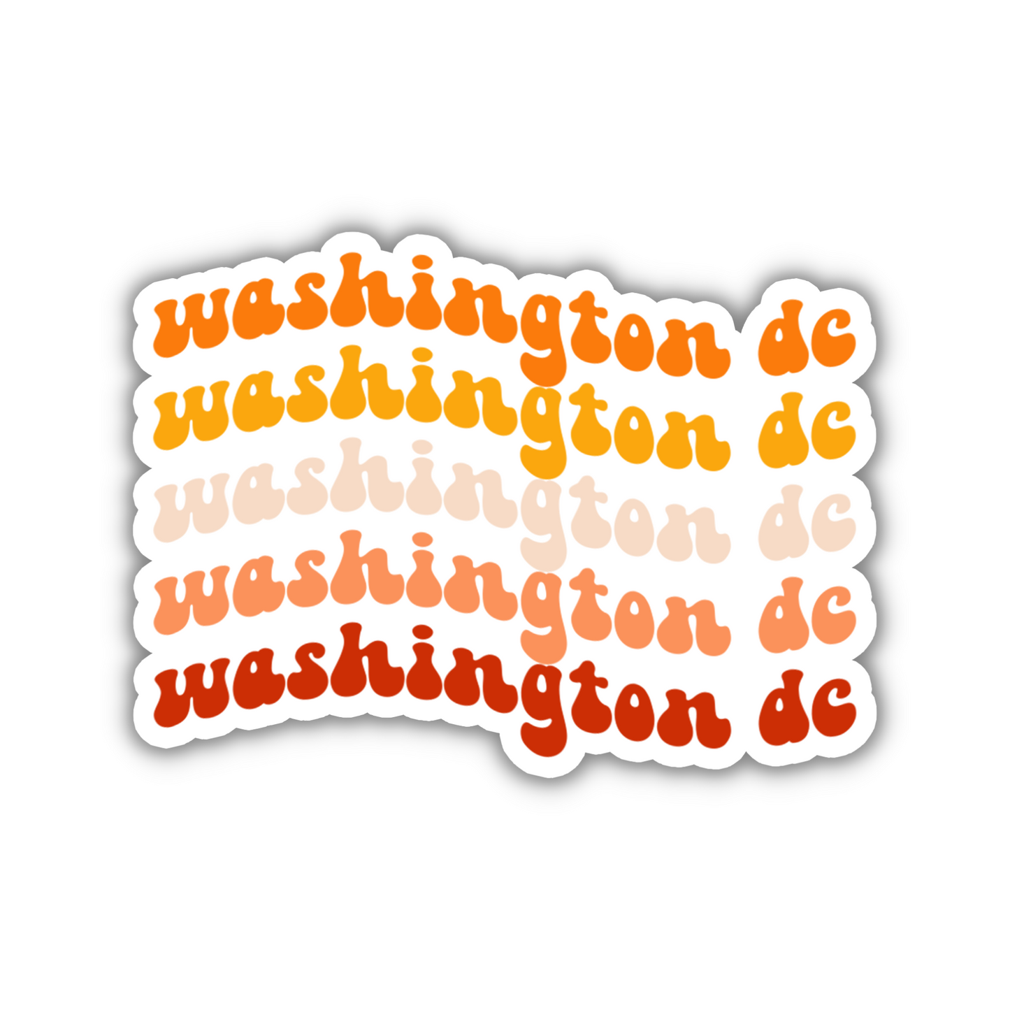 Washington D.C. Retro Sticker