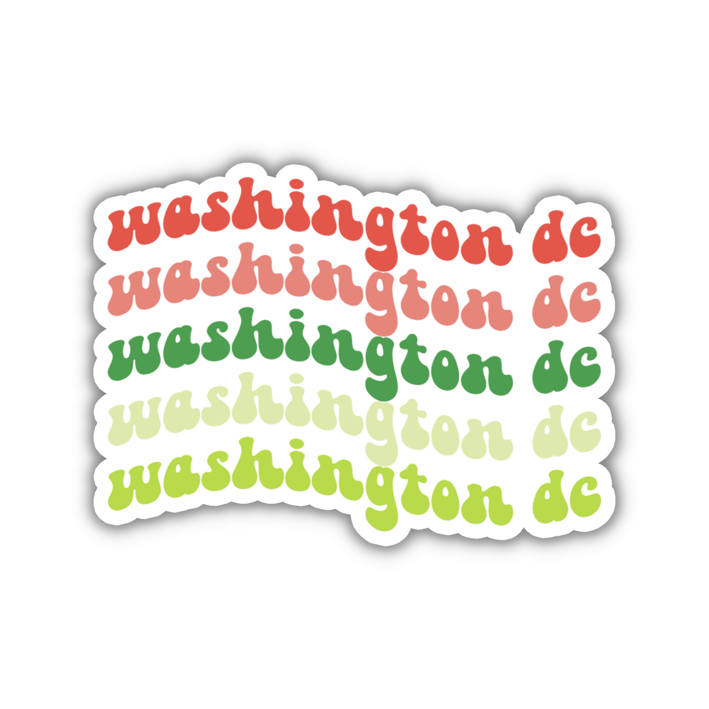 Washington D.C. Retro Sticker