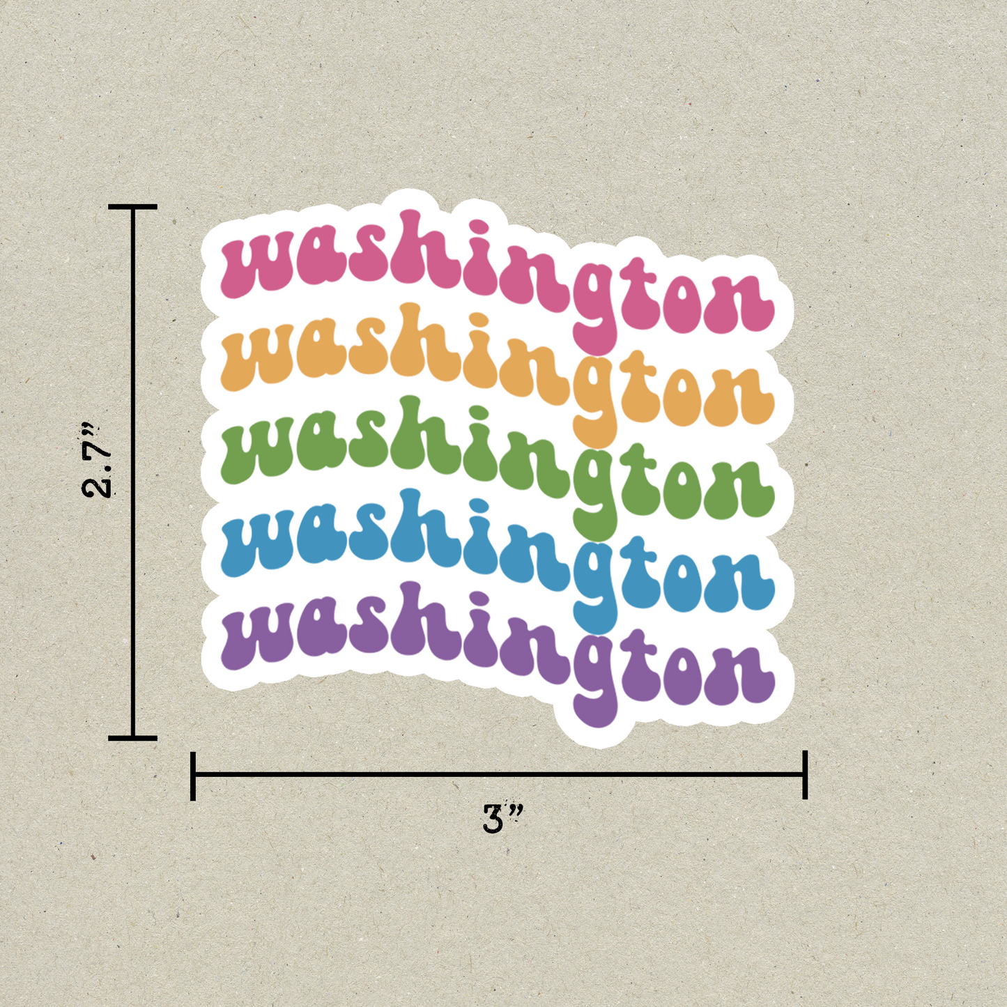 Washington Retro Sticker