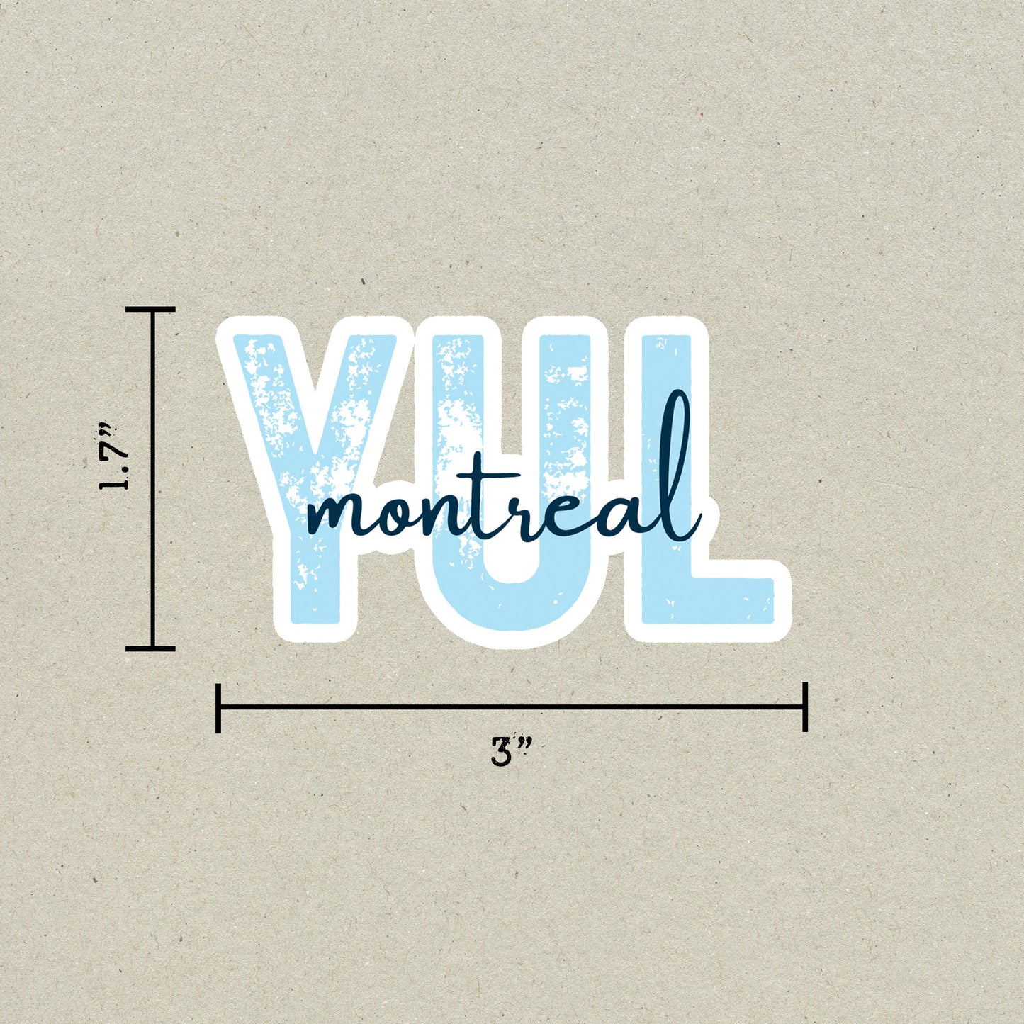 YUL Montreal Airport Code Sticker