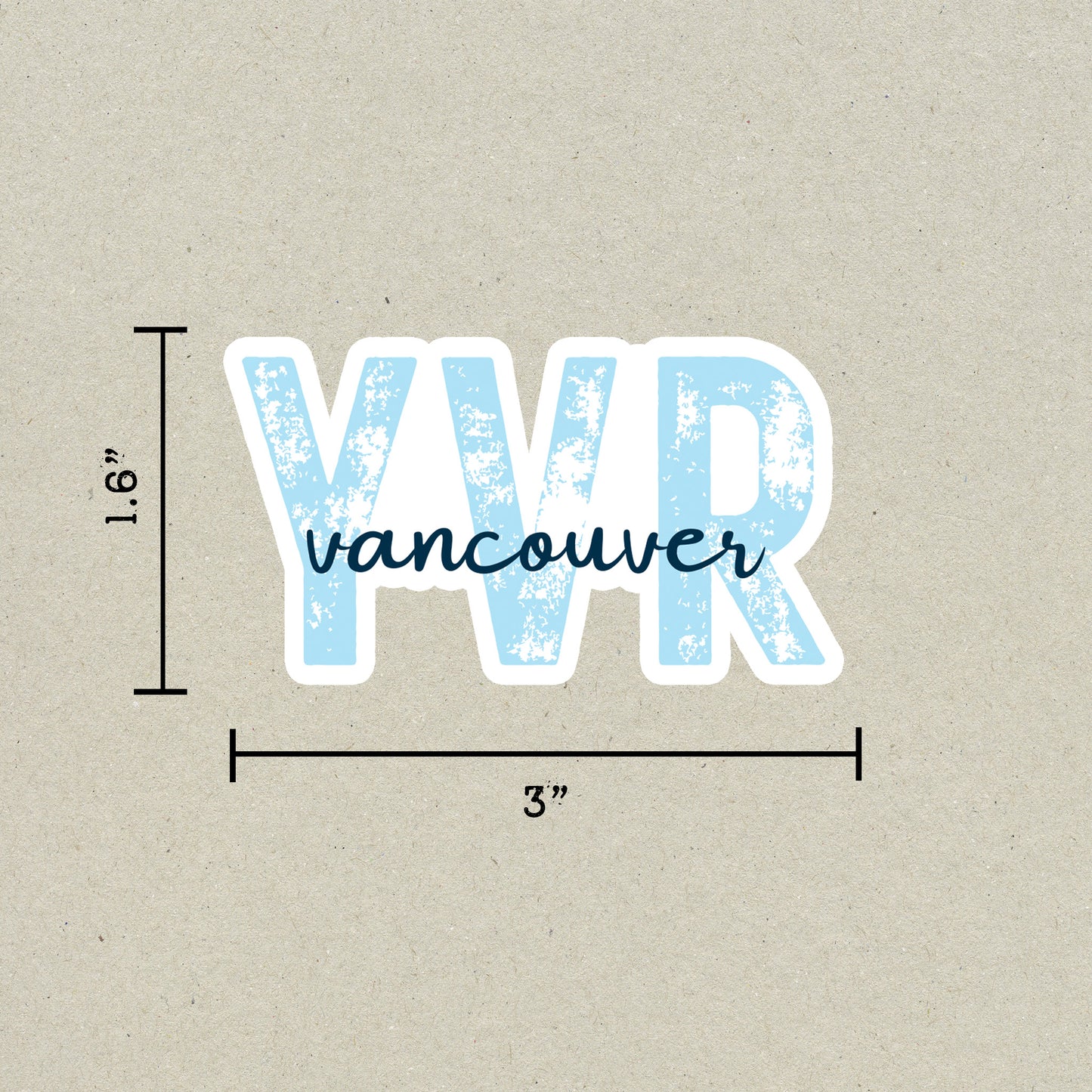 YVR Vancouver Airport Code Sticker